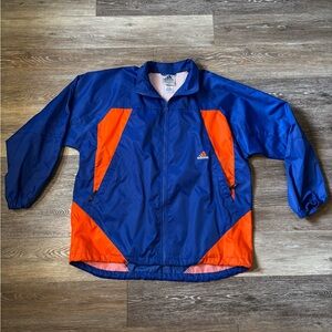 Vintage Adidas Royal Blue and Orange Windbreaker Jacket